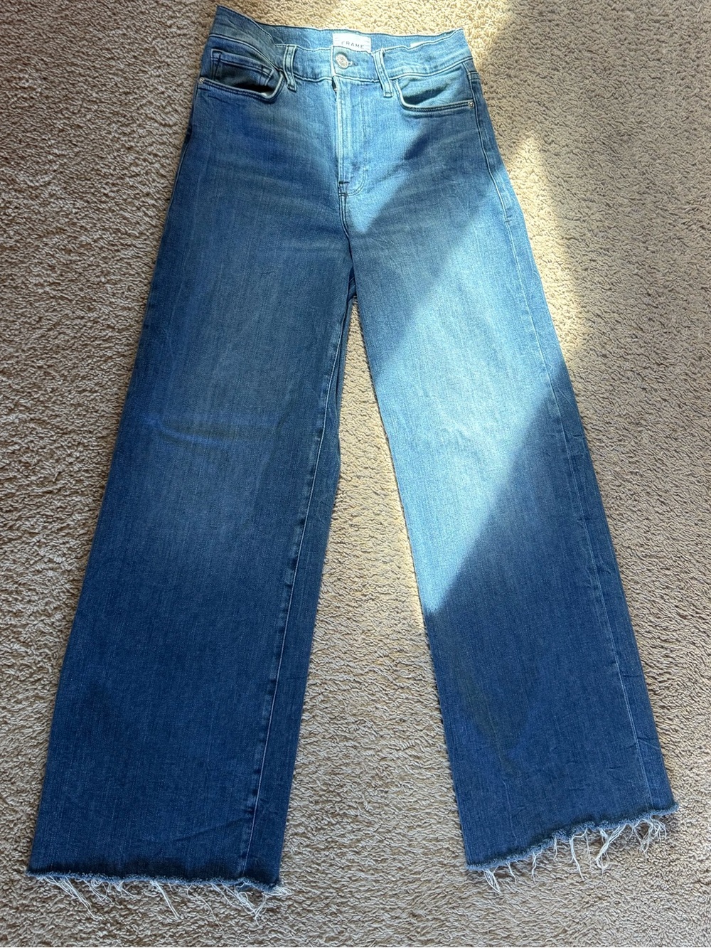 Frame Le Slim Palazzo Wide-Leg High-Rise Jeans 28